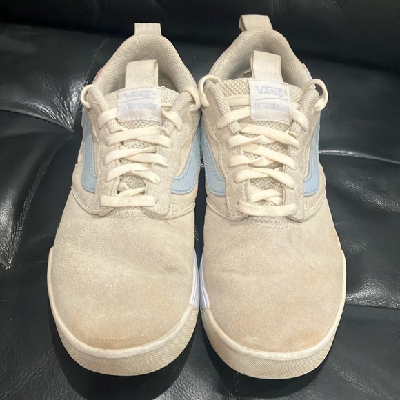 Vans men’s size 7 1/2 grey/ Beige / light blue Sneakers / runners SOME WEAR - Picture 2 of 16